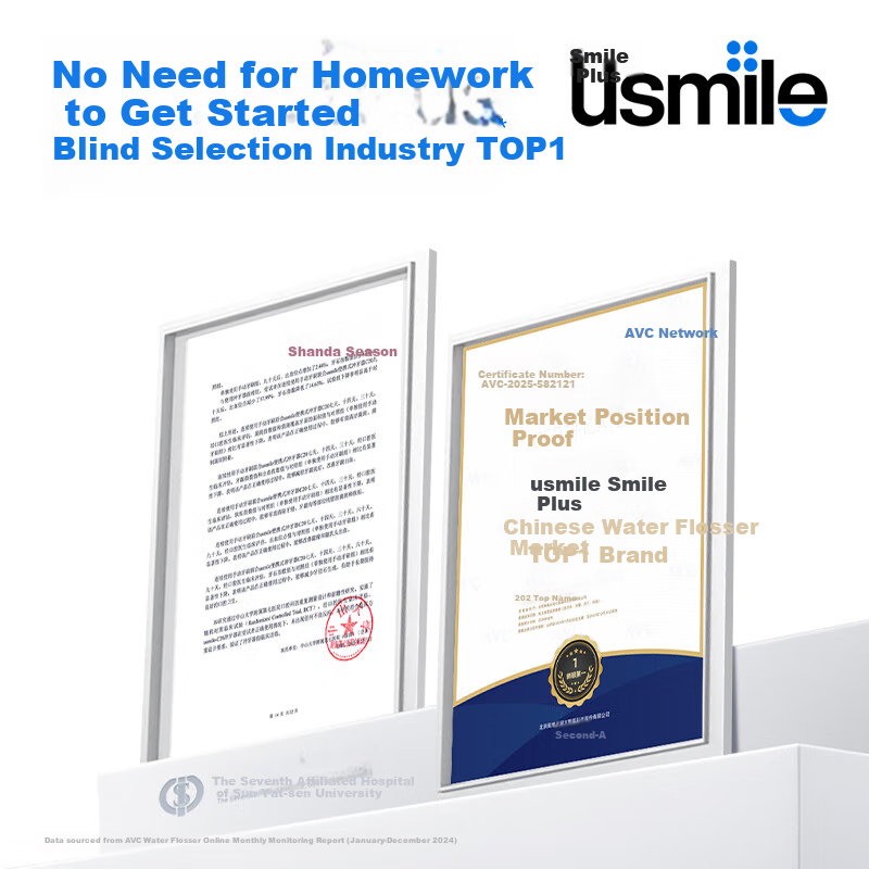 Usmile Smile Plus Water Flosser Dental Irrigator Portable Expandable Water Floss...