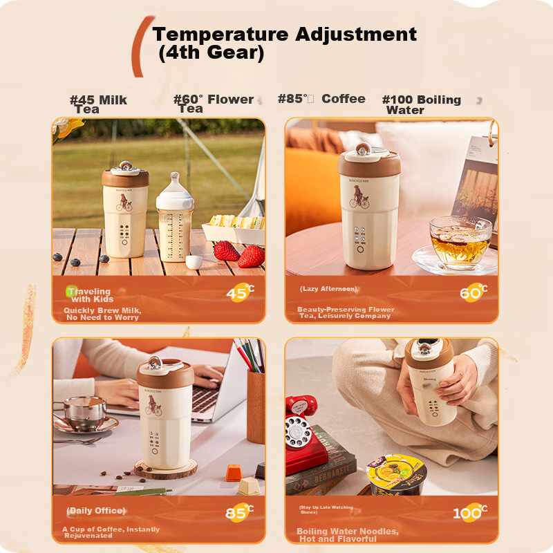 Zhuolong Portable Electric Kettle, Mini Foldable Travel Electric Kettle, Portabl...