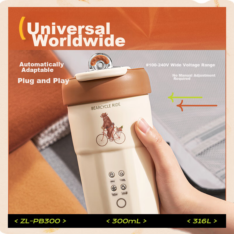 Zhuolong Portable Electric Kettle, Mini Foldable Travel Electric Kettle, Portabl...