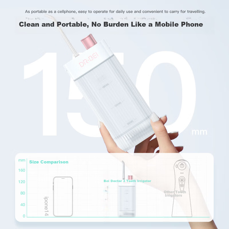 DR·BEI Portable Water Flosser Oral Irrigator, Home And Travel Birthday Gift, GF3...