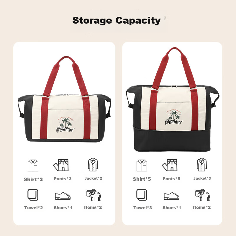 Lively Travel Large Capacity Short-Trip Trolley Suitcase Organizer Bag for Women...