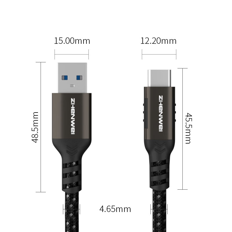ZHENWEI USB3 Data Cable, USB3.2 to Type-C Data Transfer And Charging Cable, 10Gb...