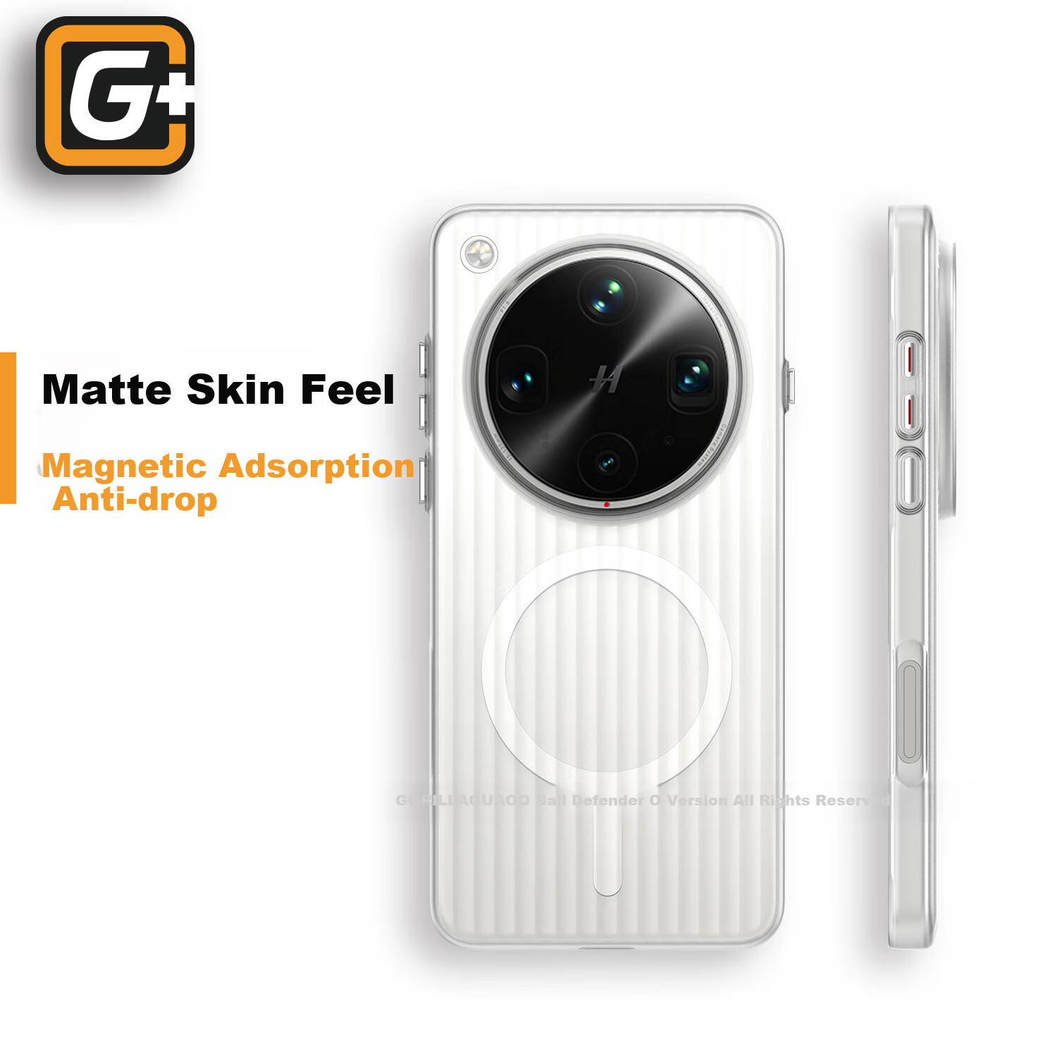 Xingqiu Guardian Advanced Magnetic Grid Corrugated Phone Case for OPPO Find X8 U...