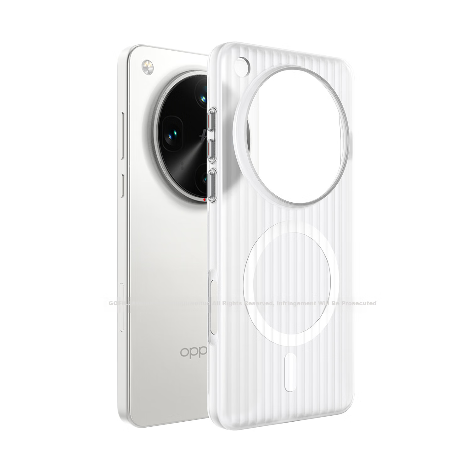 Xingqiu Guardian Advanced Magnetic Grid Corrugated Phone Case for OPPO Find X8 U...