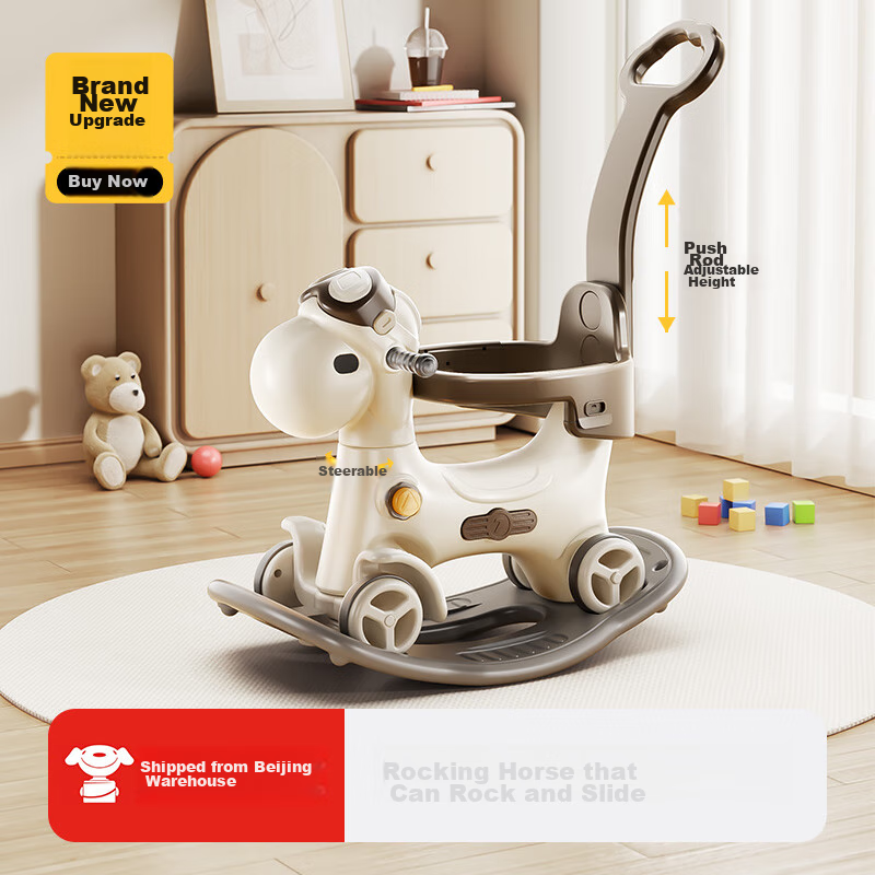 Youbeichen Rocking Horse, Children's Wooden Horse, Rocking Car, Baby Toy, Gift f...