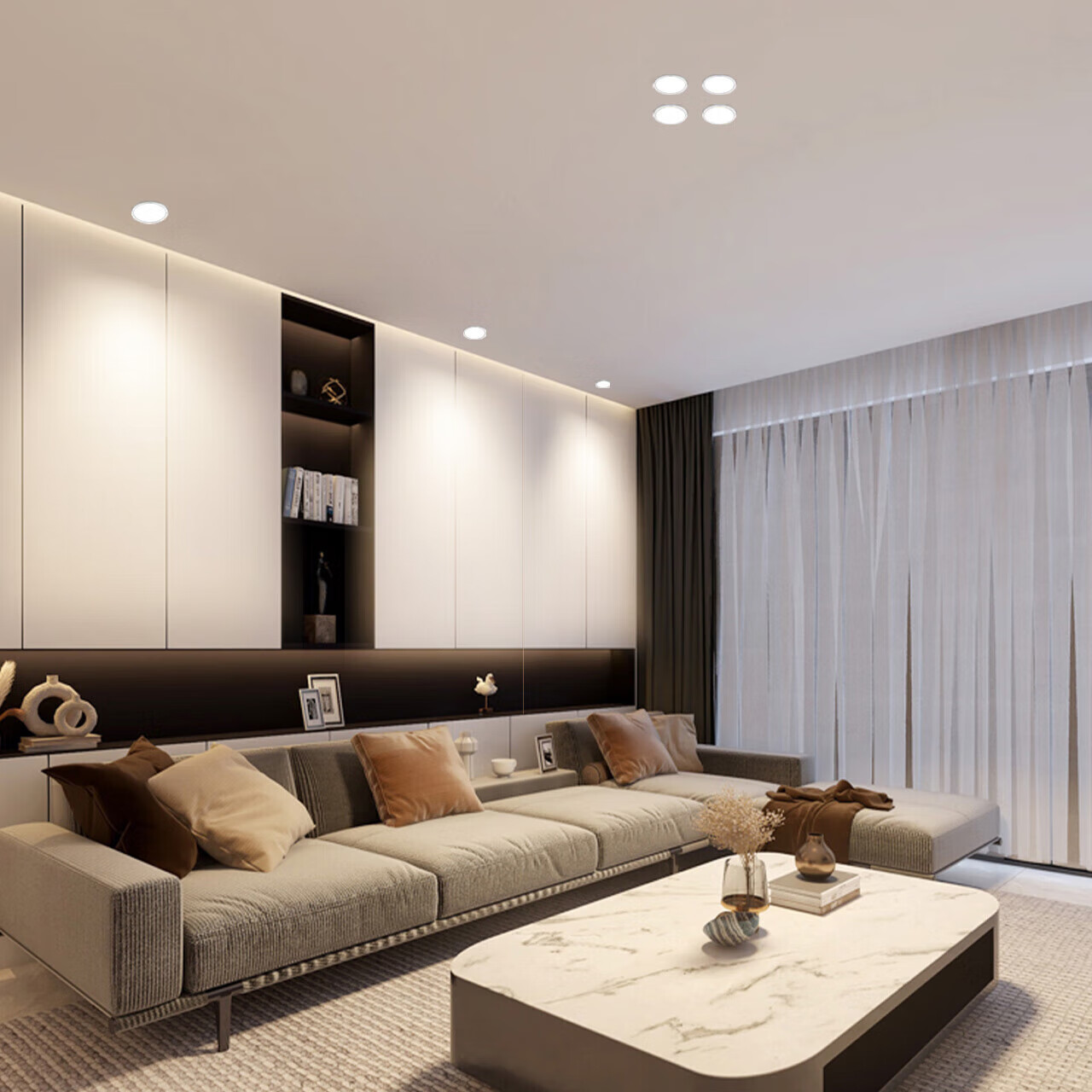 NVC LED Downlight for Living Room, Bedroom, Hallway, Recessed Ceiling Light, All...