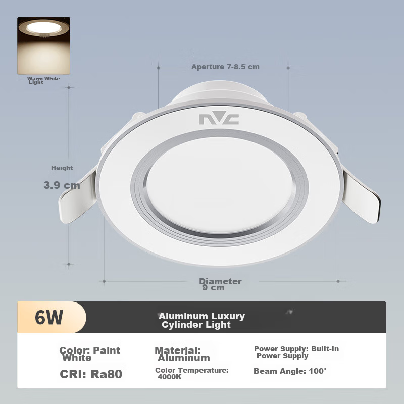 NVC LED Downlight for Living Room, Bedroom, Hallway, Recessed, Energy Efficiency...