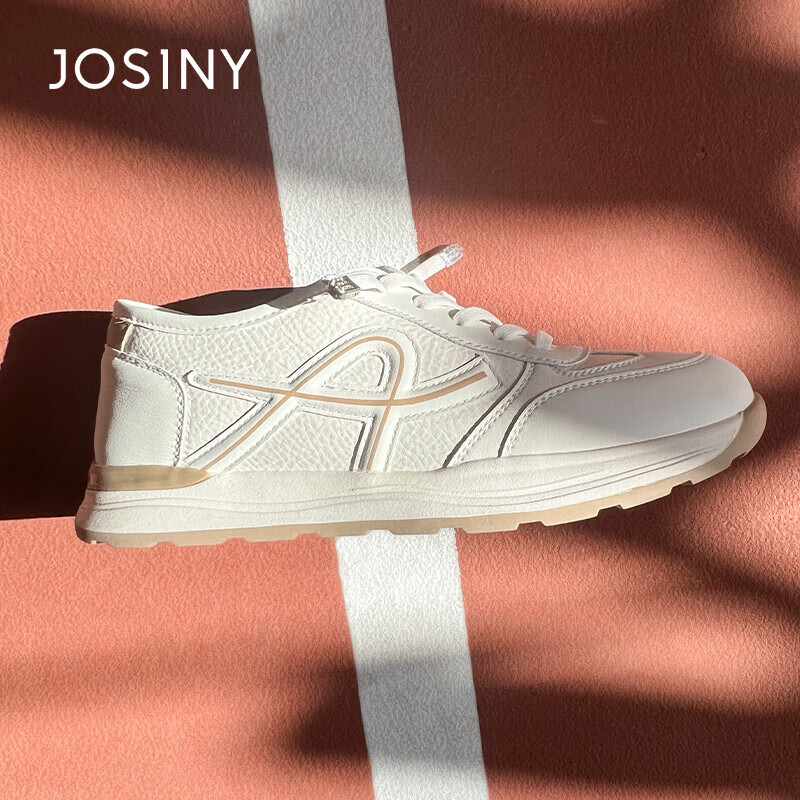 Zhuo Shi Ni Lightweight Popular White Shoes Women's Casual Sports Shoes Thick-so...