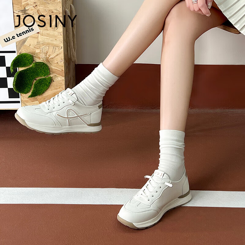 Zhuo Shi Ni Lightweight Popular White Shoes Women's Casual Sports Shoes Thick-so...