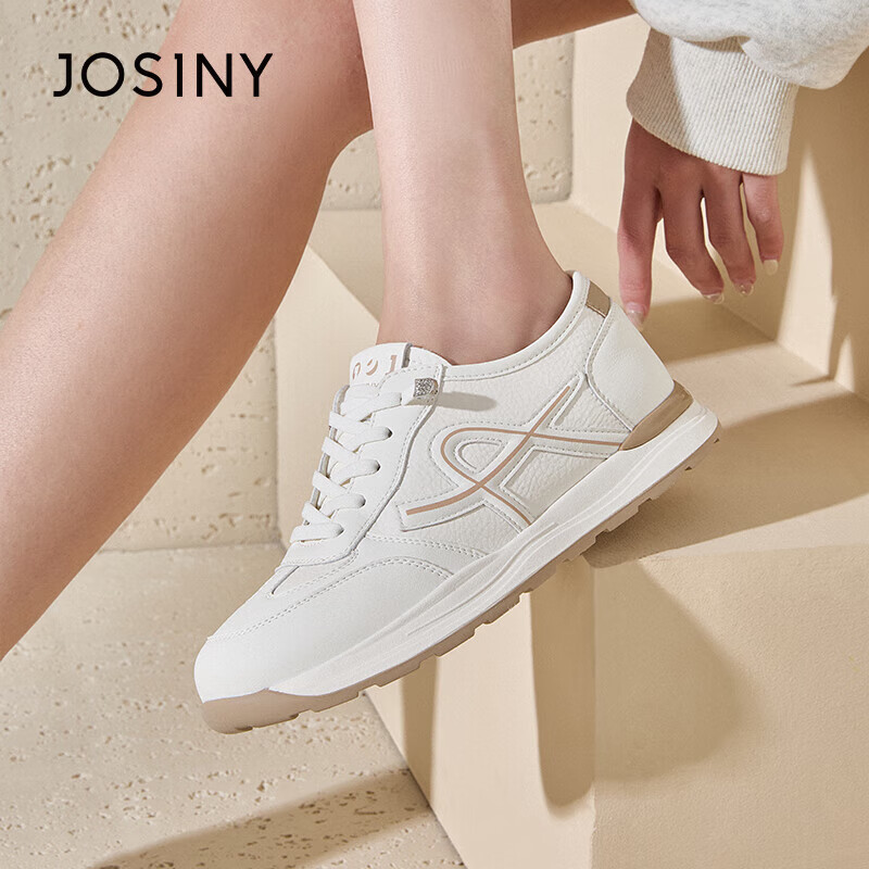 Zhuo Shi Ni Lightweight Popular White Shoes Women's Casual Sports Shoes Thick-so...