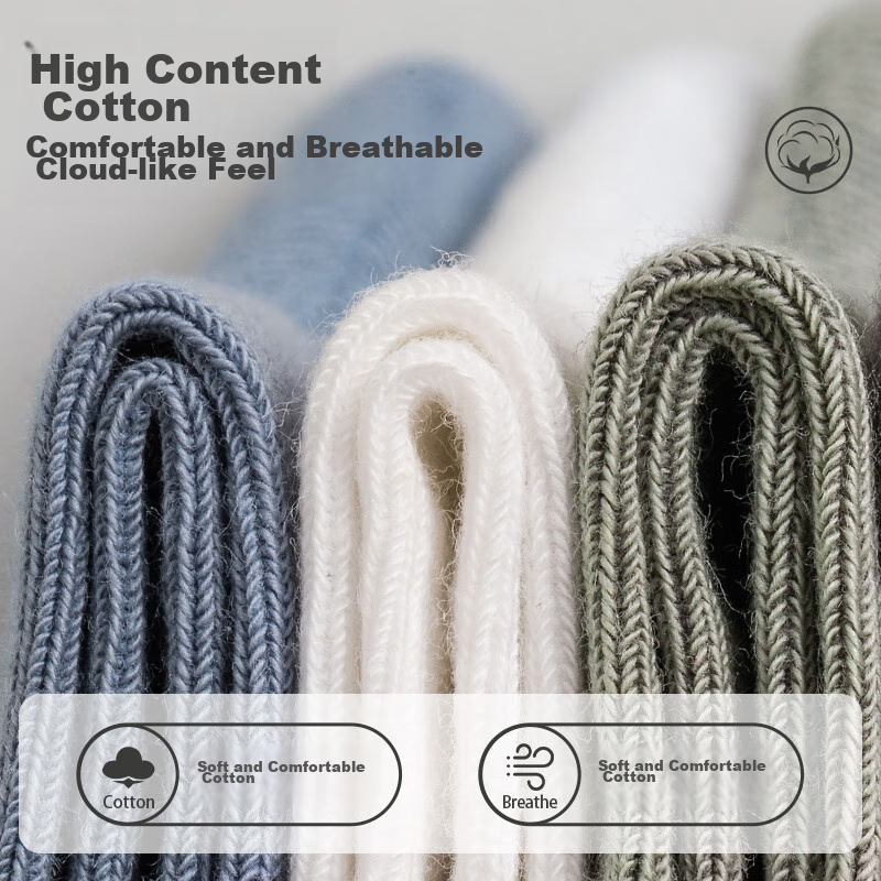 Maoren 5 Pairs of Men's Socks, 100% Pure Cotton Mid-Calf Socks, Summer Sports Sw...