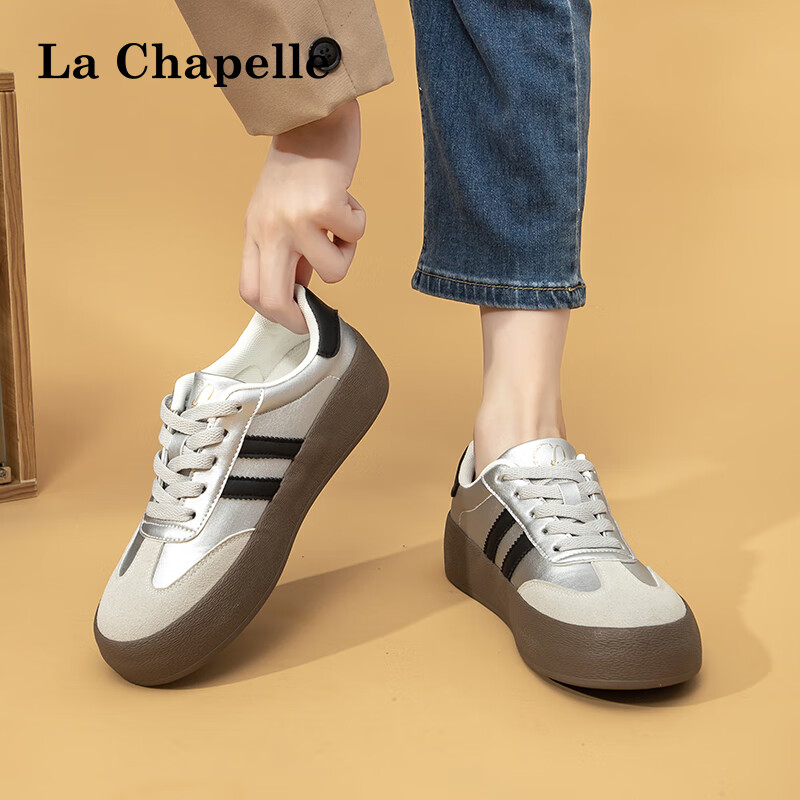La Chapelle Women's Shoes, Summer New Thick-Soled Training Shoes, Versatile Retr...