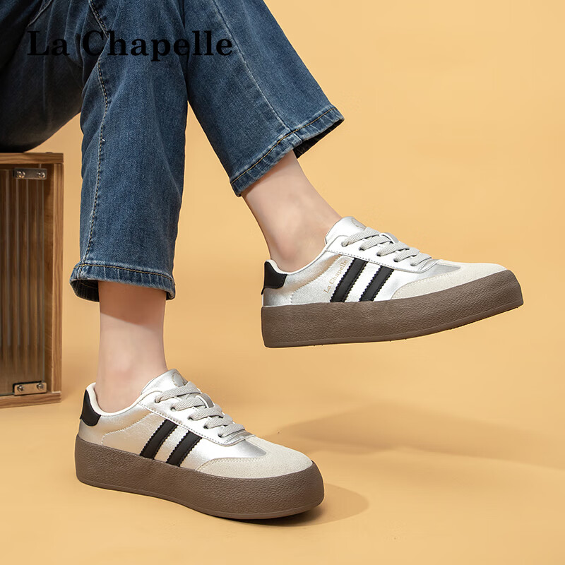La Chapelle Women's Shoes, Summer New Thick-Soled Training Shoes, Versatile Retr...