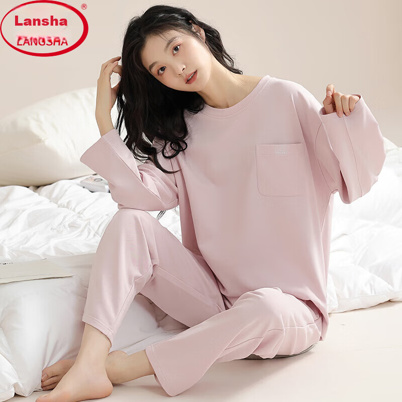Langsha Women's Loungewear, Suitable for Outdoor Wear, Casual Round Neck Pullove...