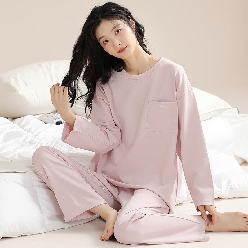 Langsha Women's Loungewear, Suitable for Outdoor Wear, Casual Round Neck Pullove...