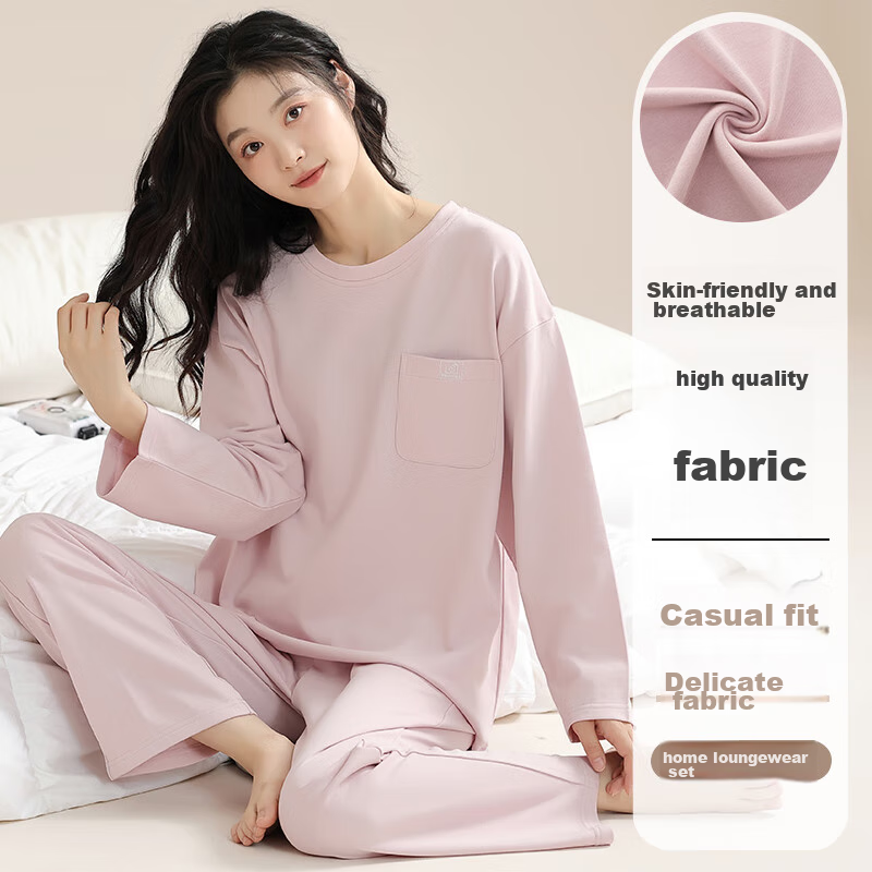 Langsha Women's Loungewear, Suitable for Outdoor Wear, Casual Round Neck Pullove...