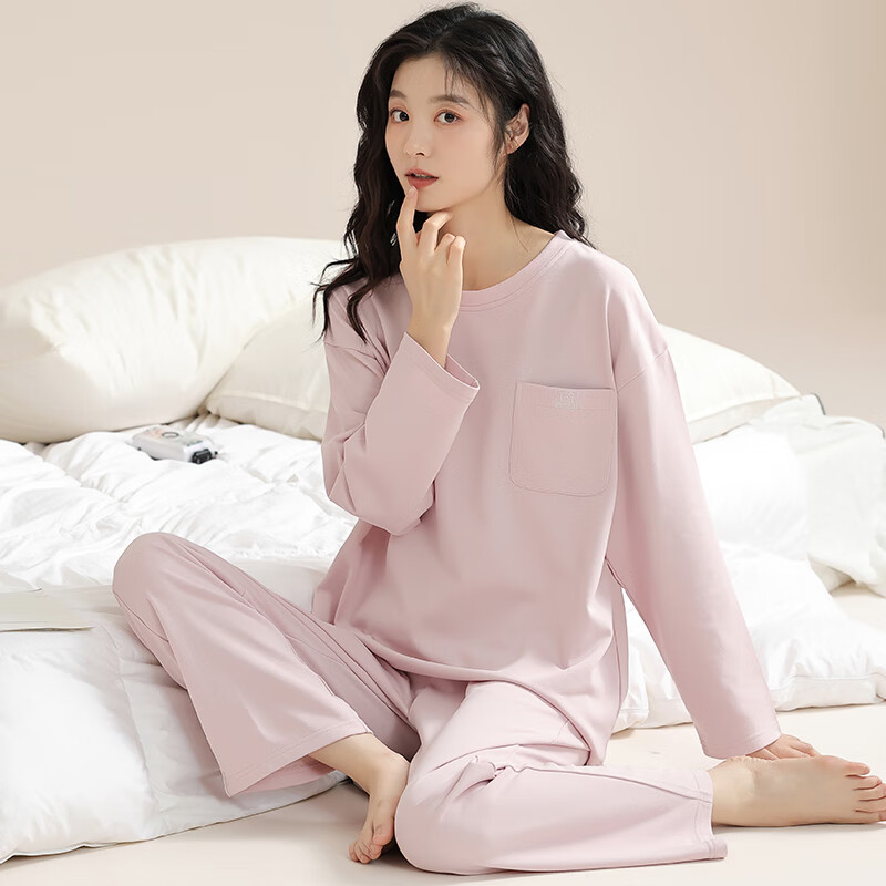 Langsha Women's Loungewear, Suitable for Outdoor Wear, Casual Round Neck Pullove...