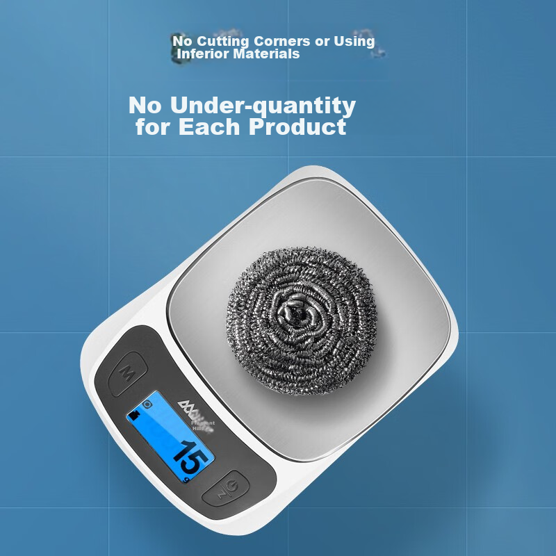 Meiliya Steel Wool Scrubber, 10-Pack, for Home Kitchen Use, Removes Grease, Wash...