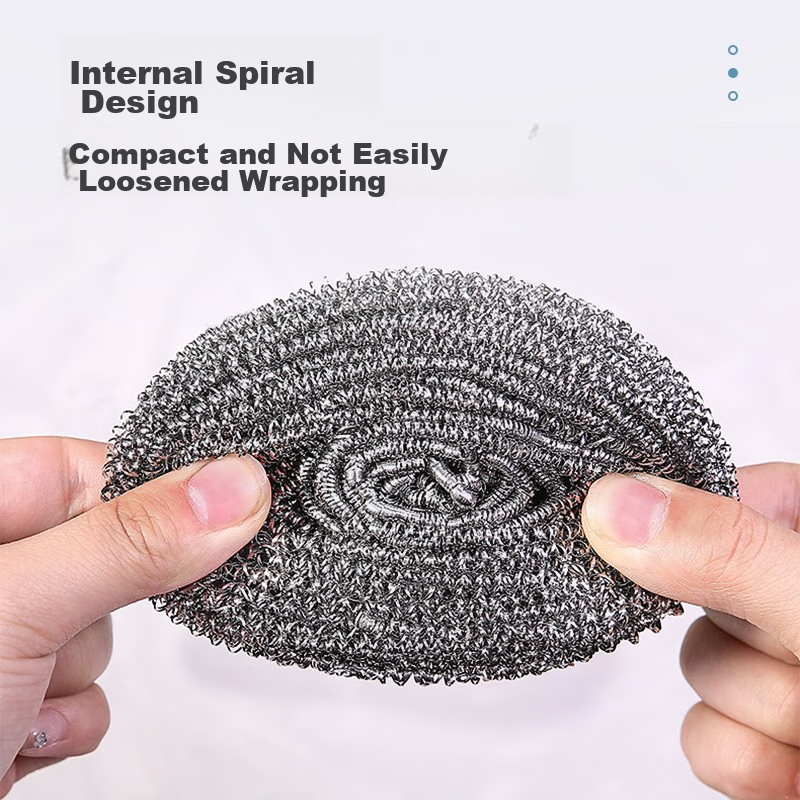 Meiliya Steel Wool Scrubber, 10-Pack, for Home Kitchen Use, Removes Grease, Wash...