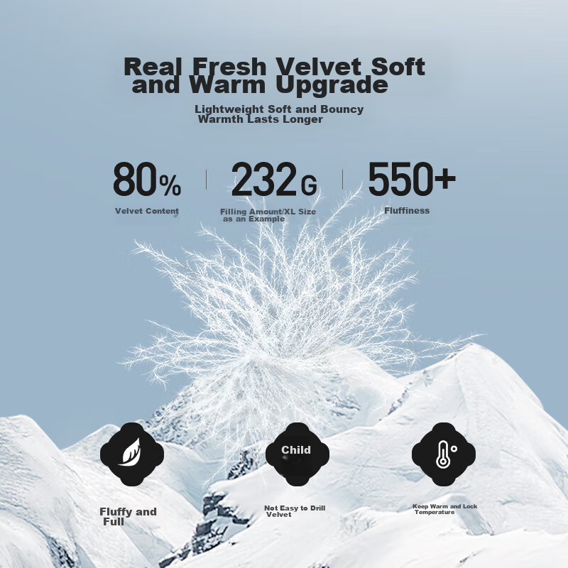 Zhunzhe down Jacket for Men And Women, Long Style, Winter Warmth, Windproof, Whi...