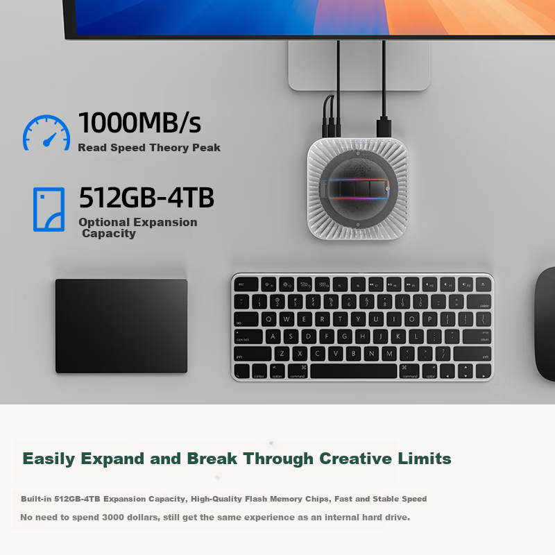 MOVE SPEED (MOVE SPEED) 2TB Portable Solid State Drive (PSSD) for Mac mini M4 Ex...
