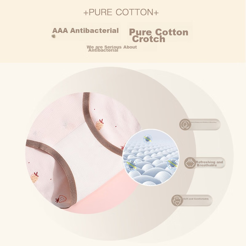 Langsha Women's Underwear, Cotton Crotch, Antibacterial, Mid-Rise, Cute, Seamles...