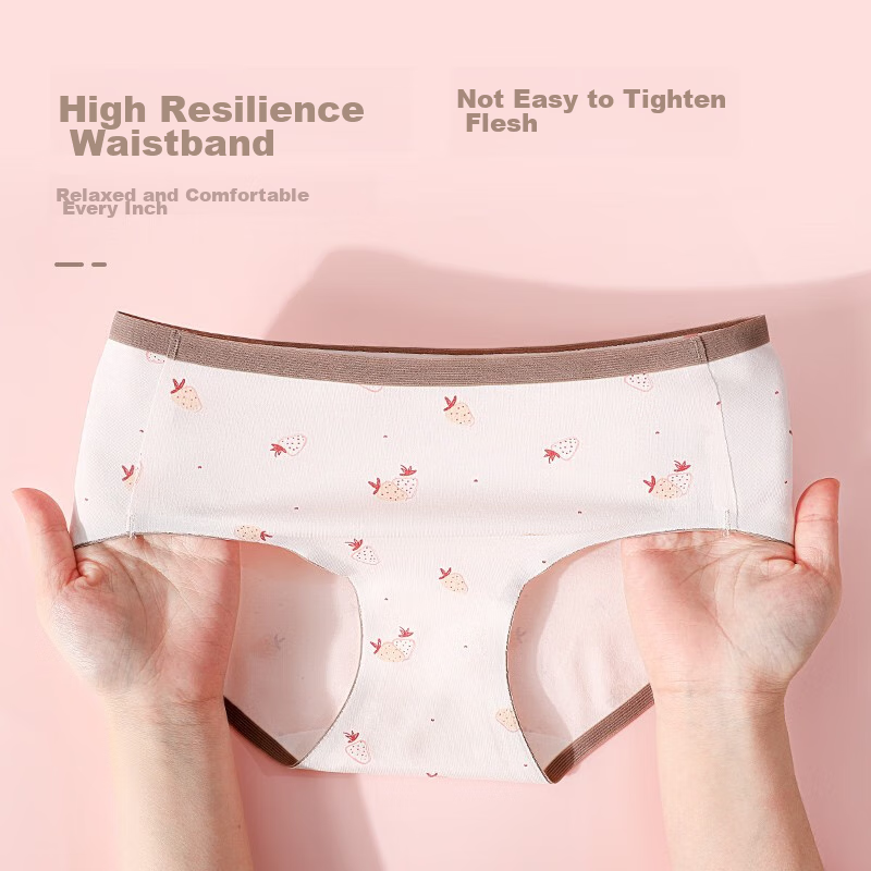 Langsha Women's Underwear, Cotton Crotch, Antibacterial, Mid-Rise, Cute, Seamles...