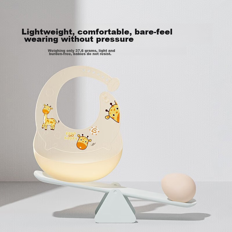 YEEHOO Baby Eating Bib, Infant Silicone Bib, Ultra-Soft Children's Feeding Bib,...