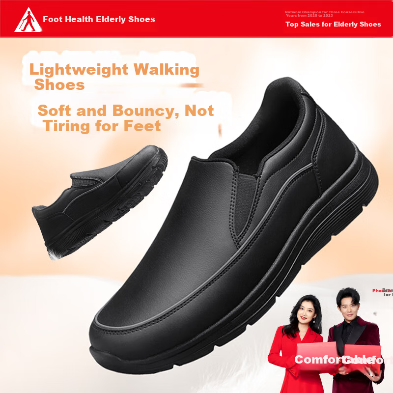 Footforce Elderly Shoes Men's Casual Shoes for Middle-aged and Elderly Men Walki...