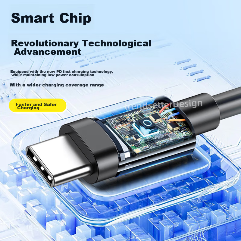 WinQian Compatible Samsung Data Cable, Double-Ended Type-C Charging Cable, 30cm...