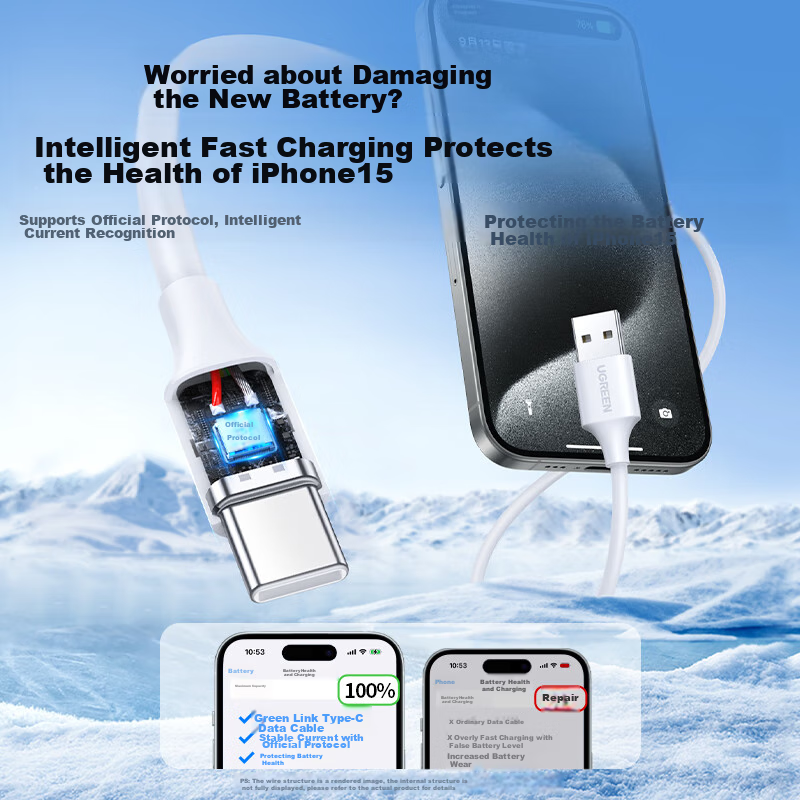 Lulian Apple 16/15 Charging Cable, Type-C Data Cable, 3A Cable, USB-C Car Charge...