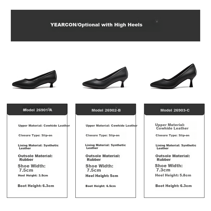 Yierkang Women's Stiletto Commuter Work Shoes Shallow Mouth Fashion High Heels S...