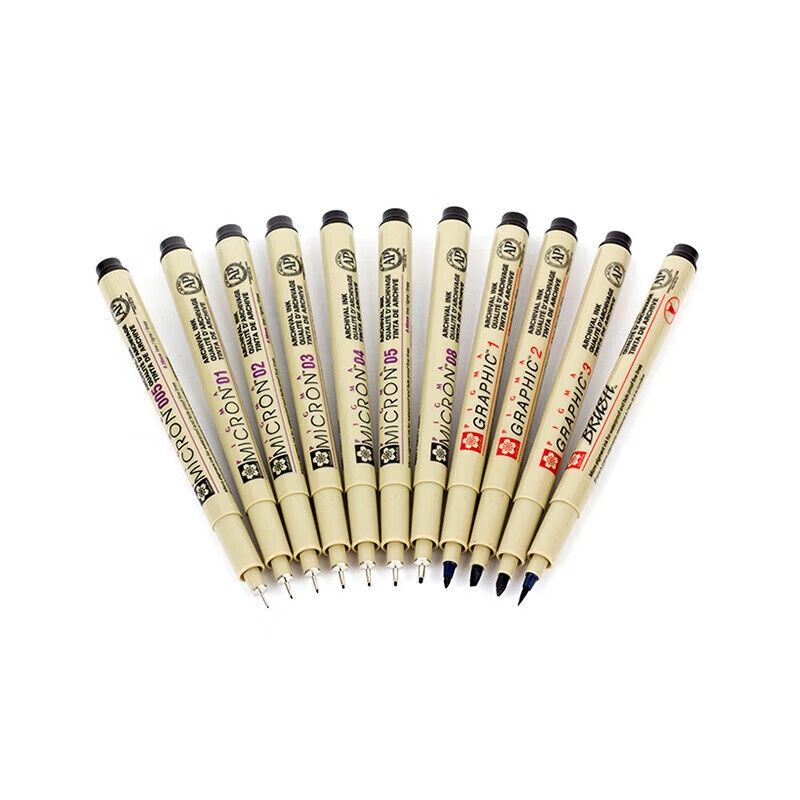 SAKURA Colored Needle-Tip Pen, Line Drawing Pen, 04 Size 0.40mm (Green), Importe...