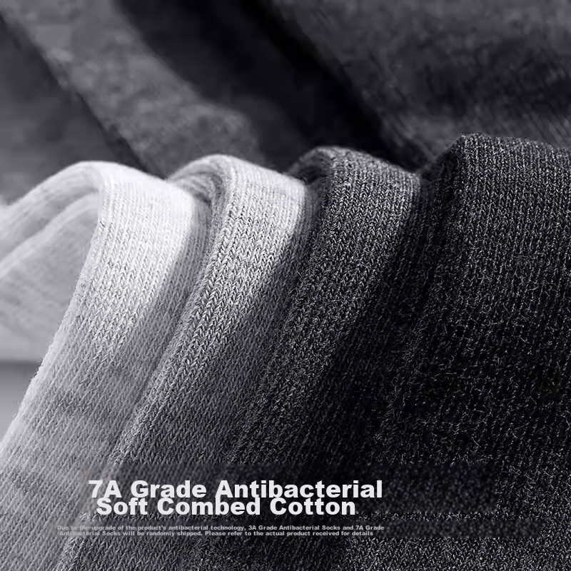 Youkeshu Men's Socks, Spring And Summer Pure Cotton Mid-Calf Socks, 7A Antibacte...