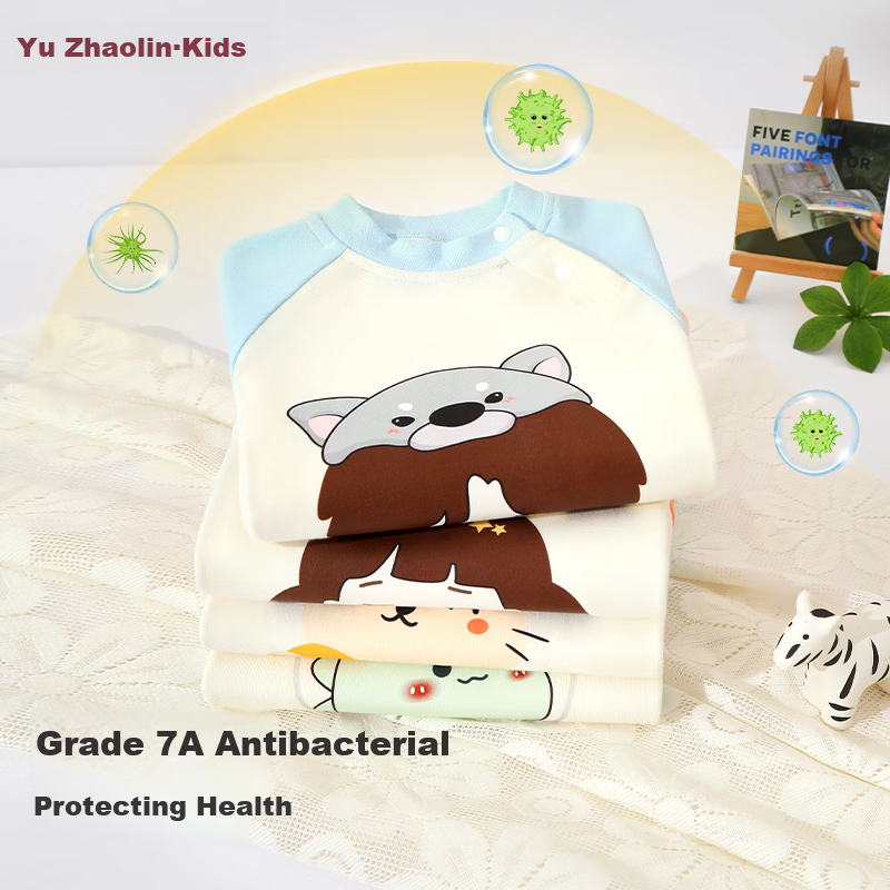 YUZHAOLIN Children's Cotton Thin Spring and Summer Pajamas Home Wear Baby Nightg...