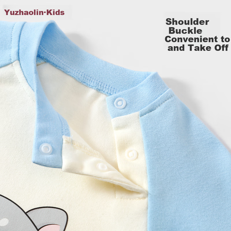 YUZHAOLIN Children's Cotton Thin Spring and Summer Pajamas Home Wear Baby Nightg...