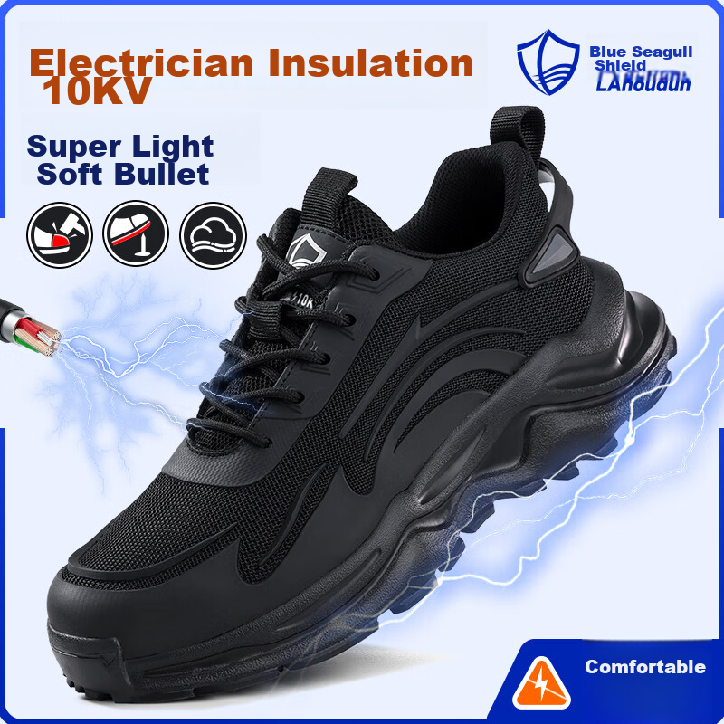 Blue Owl Shield Safety Shoes for Men, Winter Lightweight Insulated Anti-Smashing...