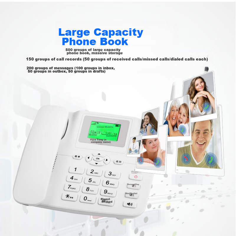 Yijiatong All-Network 4G5G Wireless Landline Phone with SIM Card, Recording Phon...