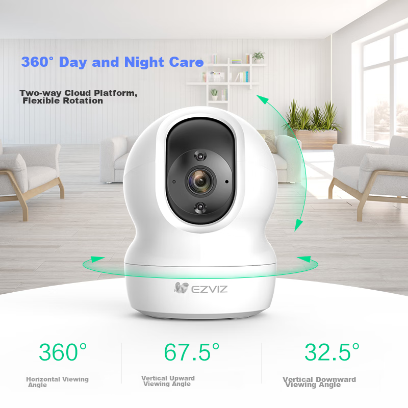 Yingshi CP1 1080P+ Pan-Tilt Network Camera, High-Definition WiFi Home Security C...