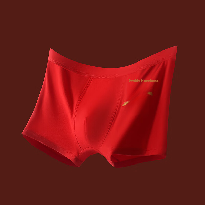 Langsha Couple's Underwear, Pure Cotton, Single Pack, Festive Wedding Style, for...