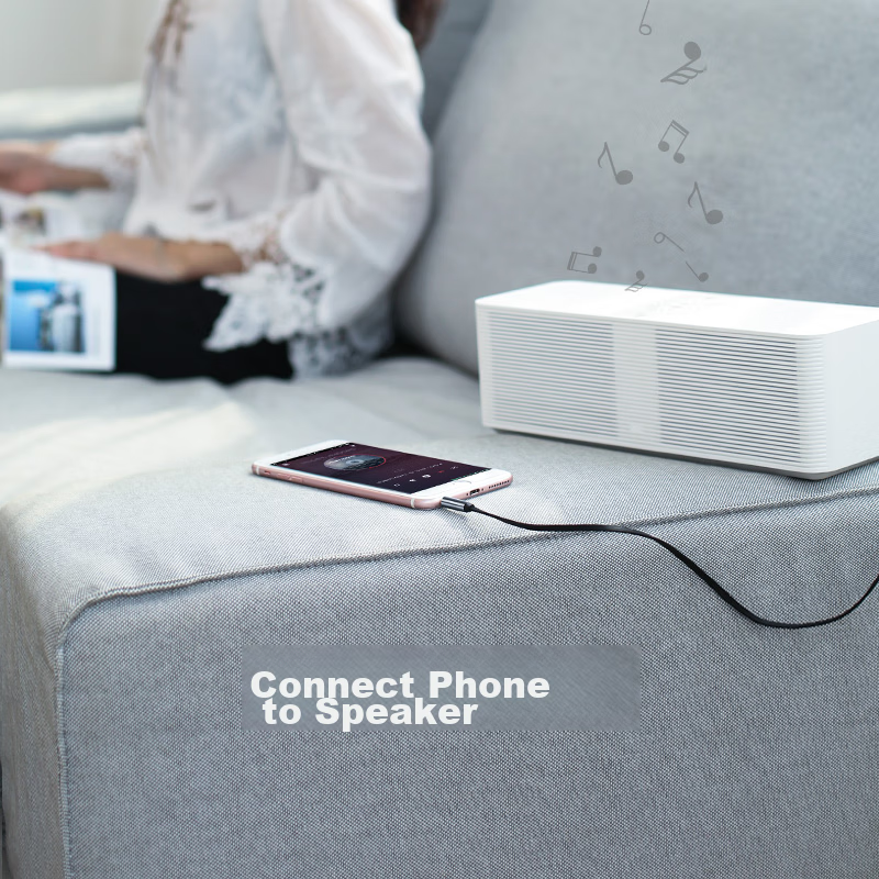 Lulian AUX Audio Cable with Angled Connector, 3.5mm Male to Male Car Audio Conne...