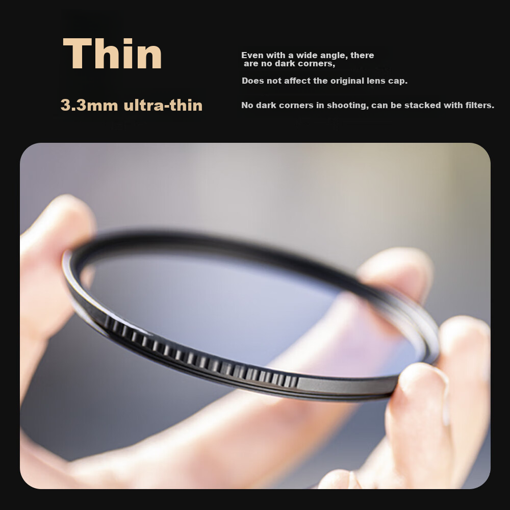 Zhuoer (K&F CONCEPT) UV Filter, Yipro Series MRC Ultra-Clear Coating, 99.6% Ligh...