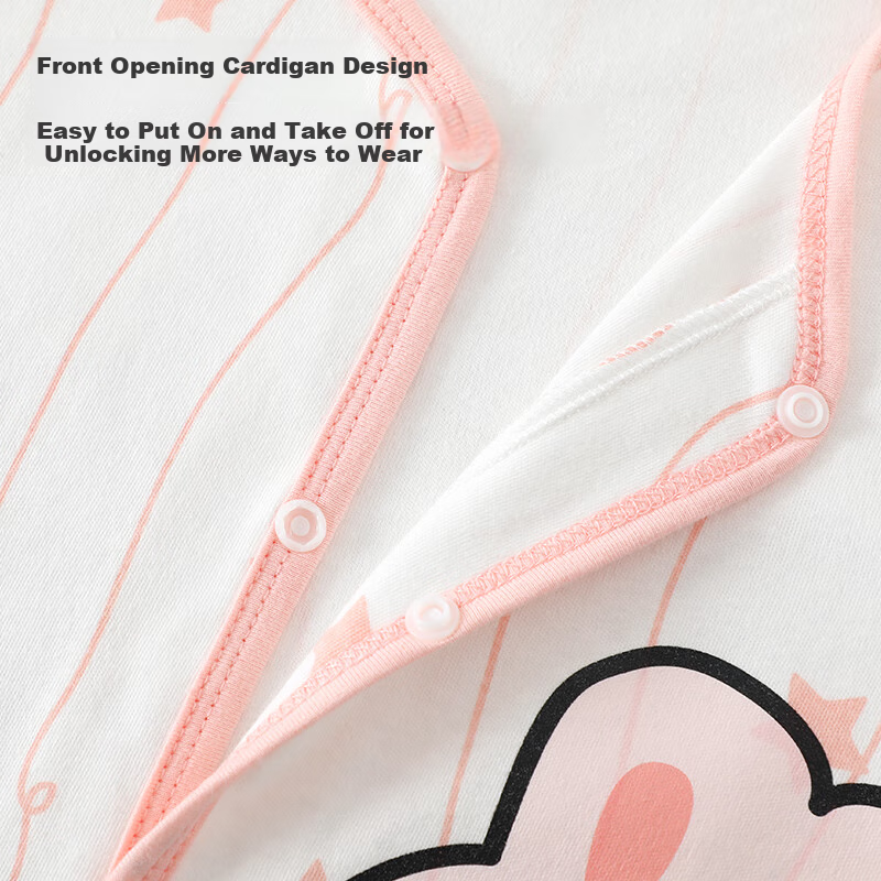 YUZHAOLIN Children's Cotton Comfortable Long Sleeve Cardigan Cartoon Home Wear S...