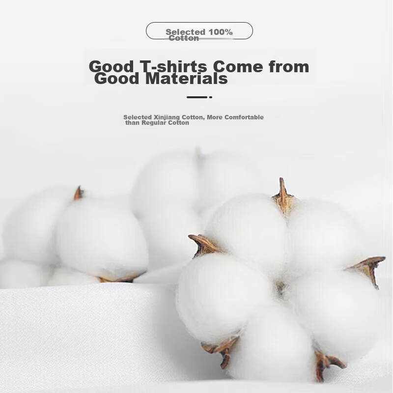 Muzhi Bai Xiao T First Generation Pure Cotton Short-Sleeve T-Shirt for Men And W...