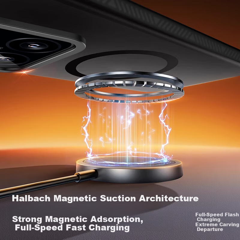 Yi'ou Magnetic Adsorption Protective Case for Xiaomi 15, Skin-friendly, Anti-dro...