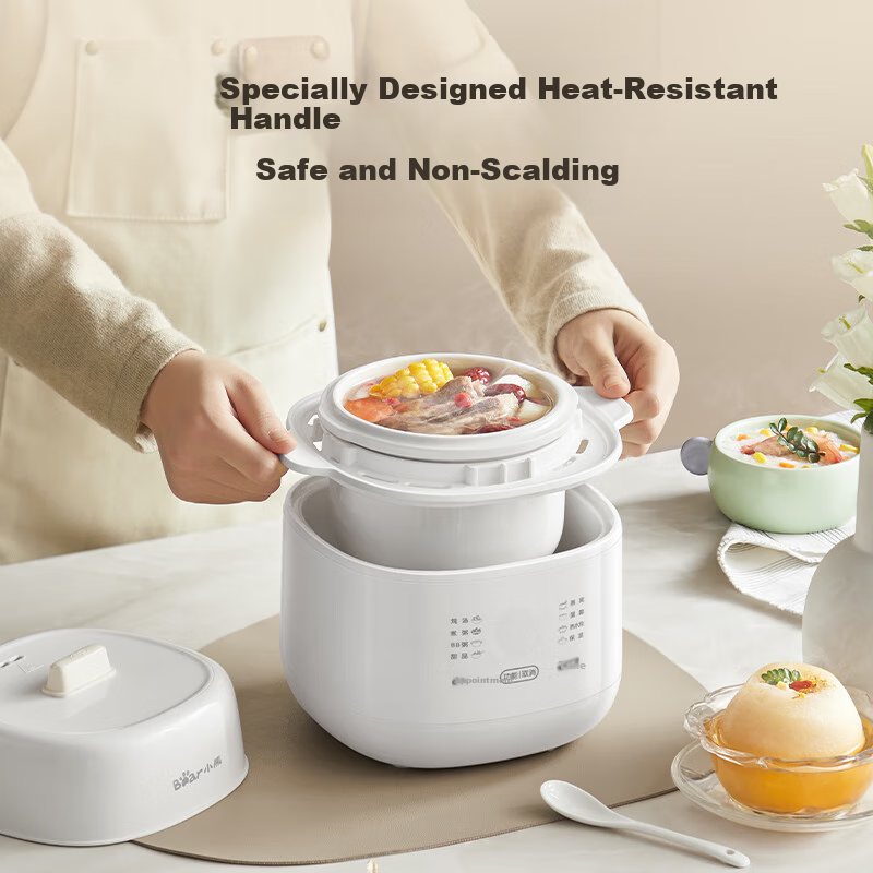 Bear Electric Stew Pot, Soup Cooker, Baby Food Cooker, Porridge Cooker, Bird's N...