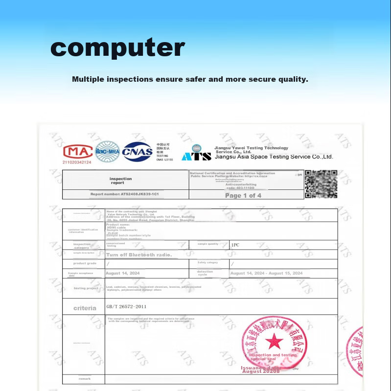 HDMI Cable Version 2.0, 4K Ultra HD Cable, 8 Meters, 3D Video Cable, Professiona...