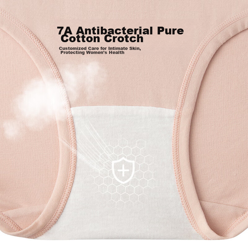 Yiershuang [60 Pieces Xinjiang Cotton] High-Waisted Women's Underwear, 7A Antiba...