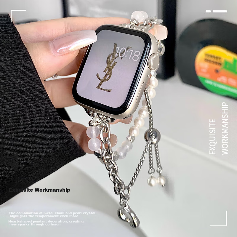 Yiyou, Suitable for Apple Watch Band, Apple IWatch Pearl Crystal Strap, Ultra/S9...