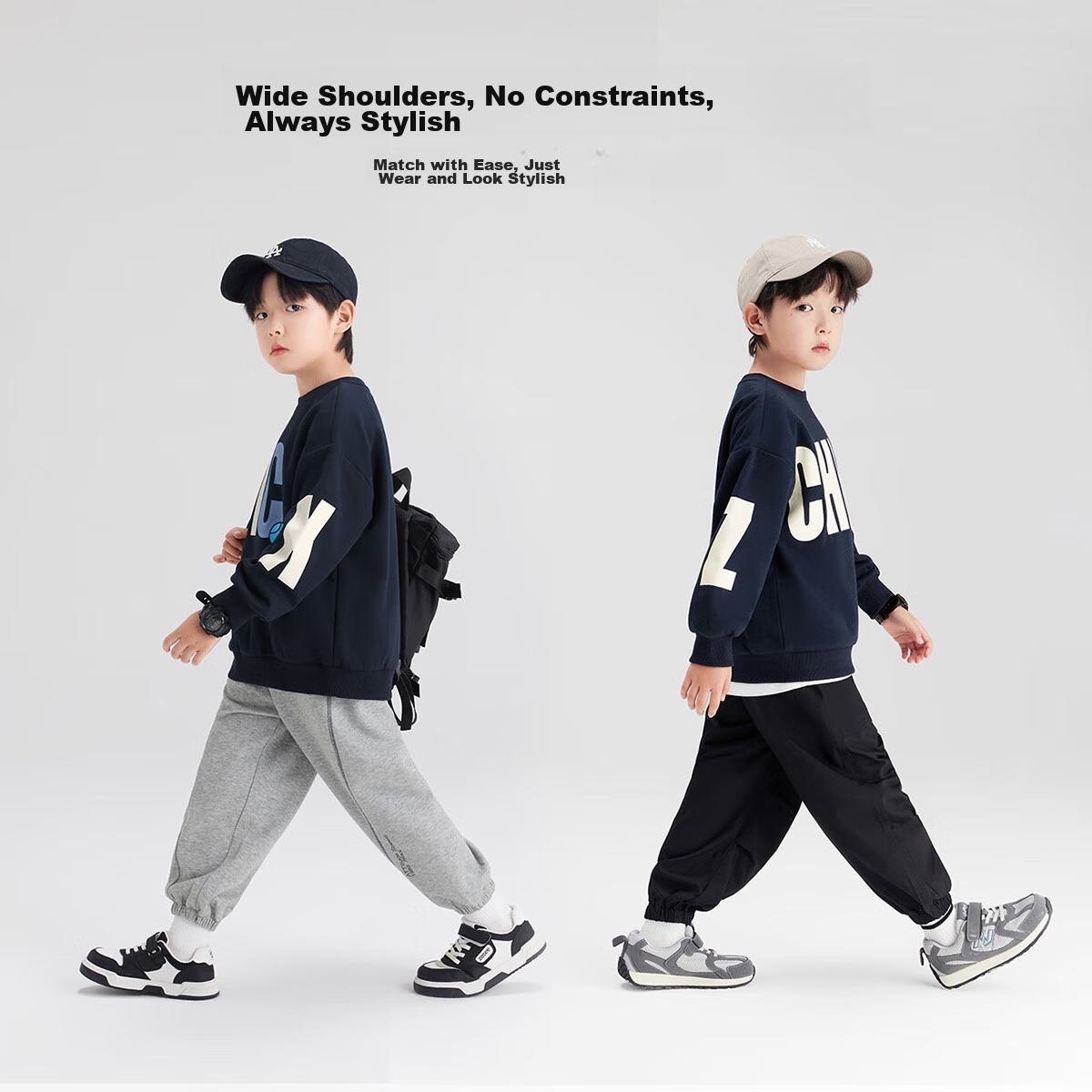 Zuoxi Boys' Sweatshirt, Stylish Spring Outfit 2025 New Style, Children's Top, Bi...